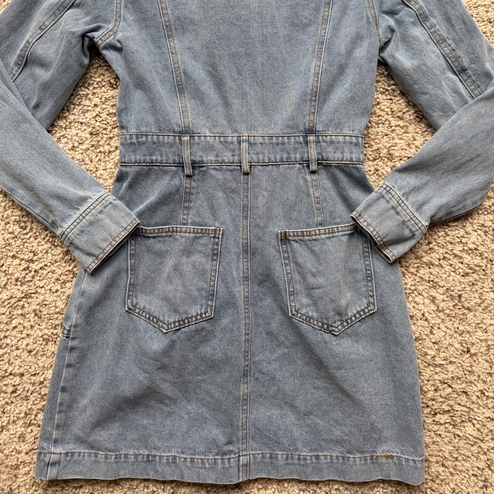 Lulu’s Long Sleeve Denim Mini Dress - Picture 6 of 6